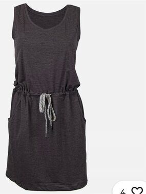 Sleeveless Drawstring Mini Dress - purple Heather